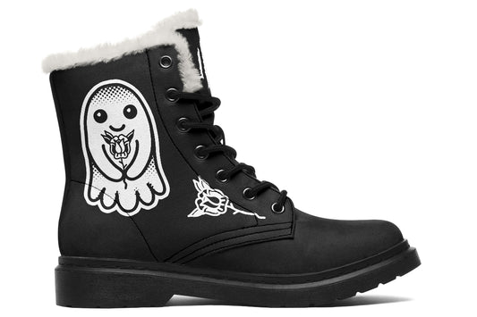Flower Ghost Comfy Boots