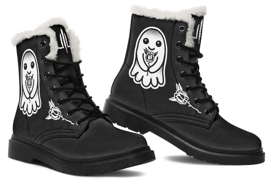 Flower Ghost Comfy Boots