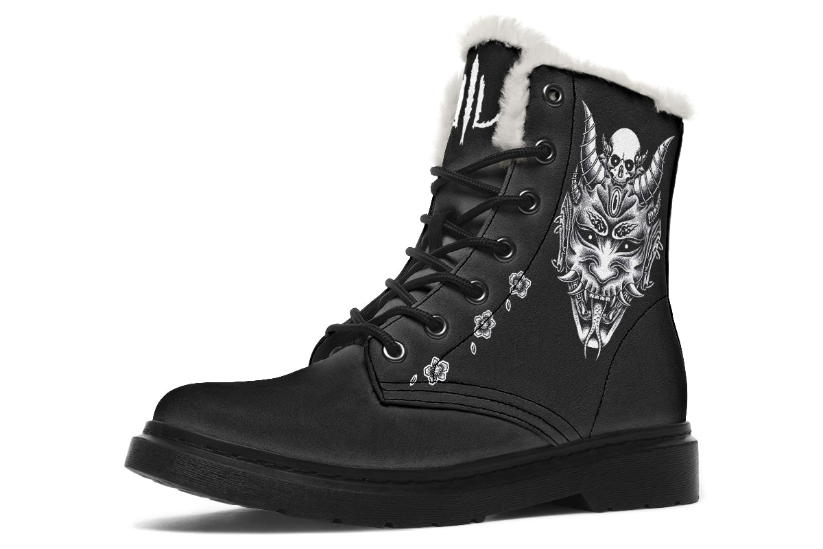 Hannya Mask Comfy Boots