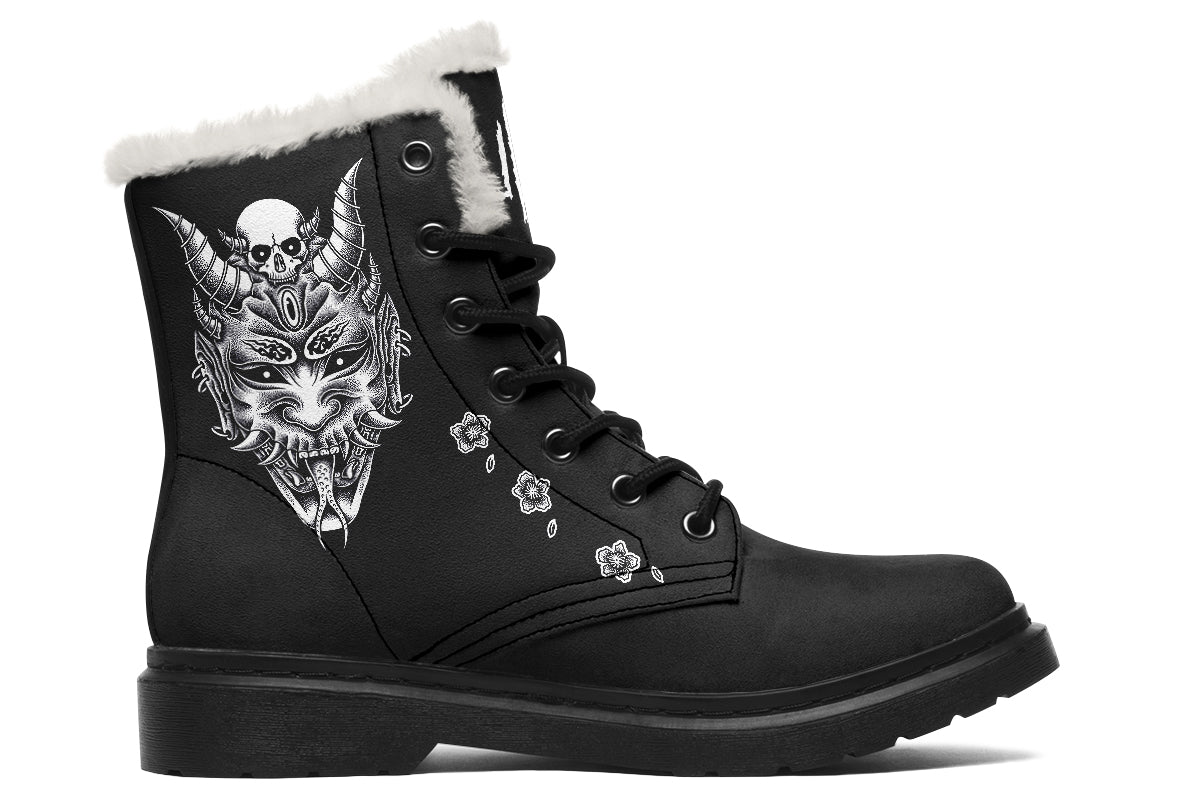 Hannya Mask Comfy Boots