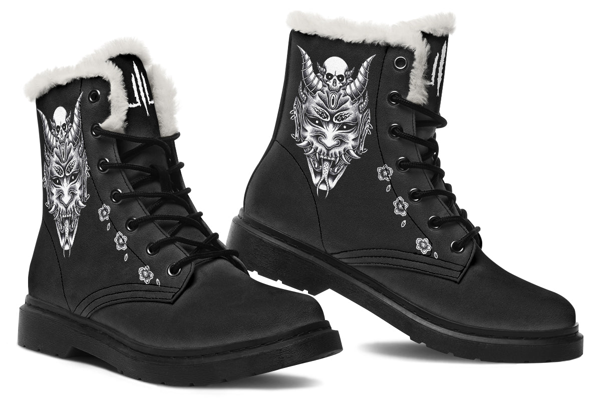 Hannya Mask Comfy Boots