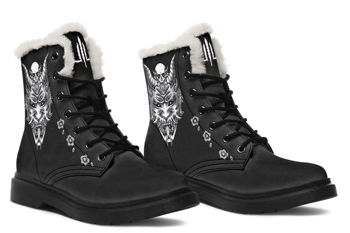 Hannya Mask Comfy Boots
