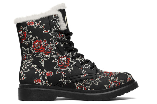 Pattern Rose Comfy Boots