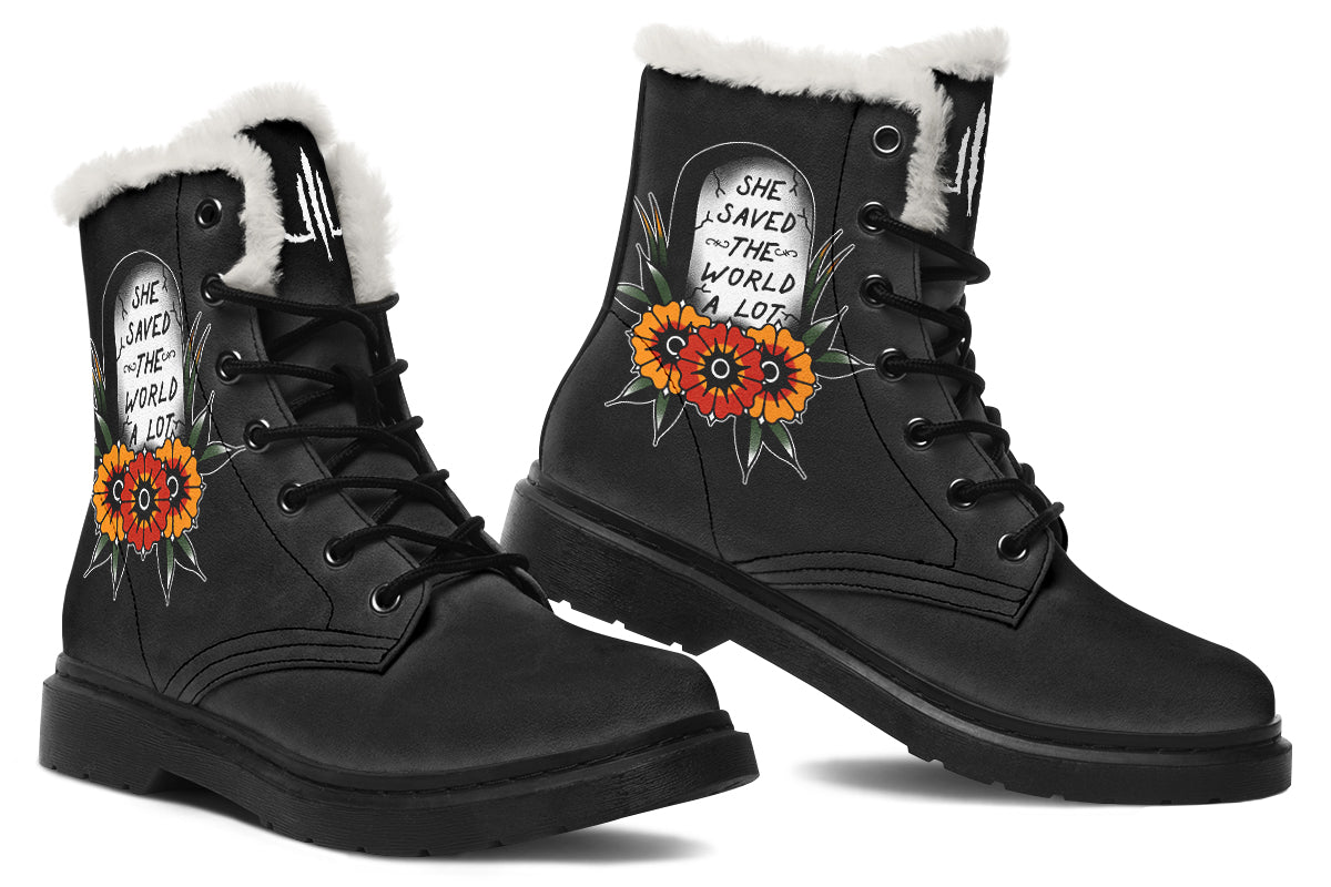 She Saved Comfy Boots