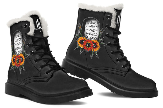 She Saved Comfy Boots