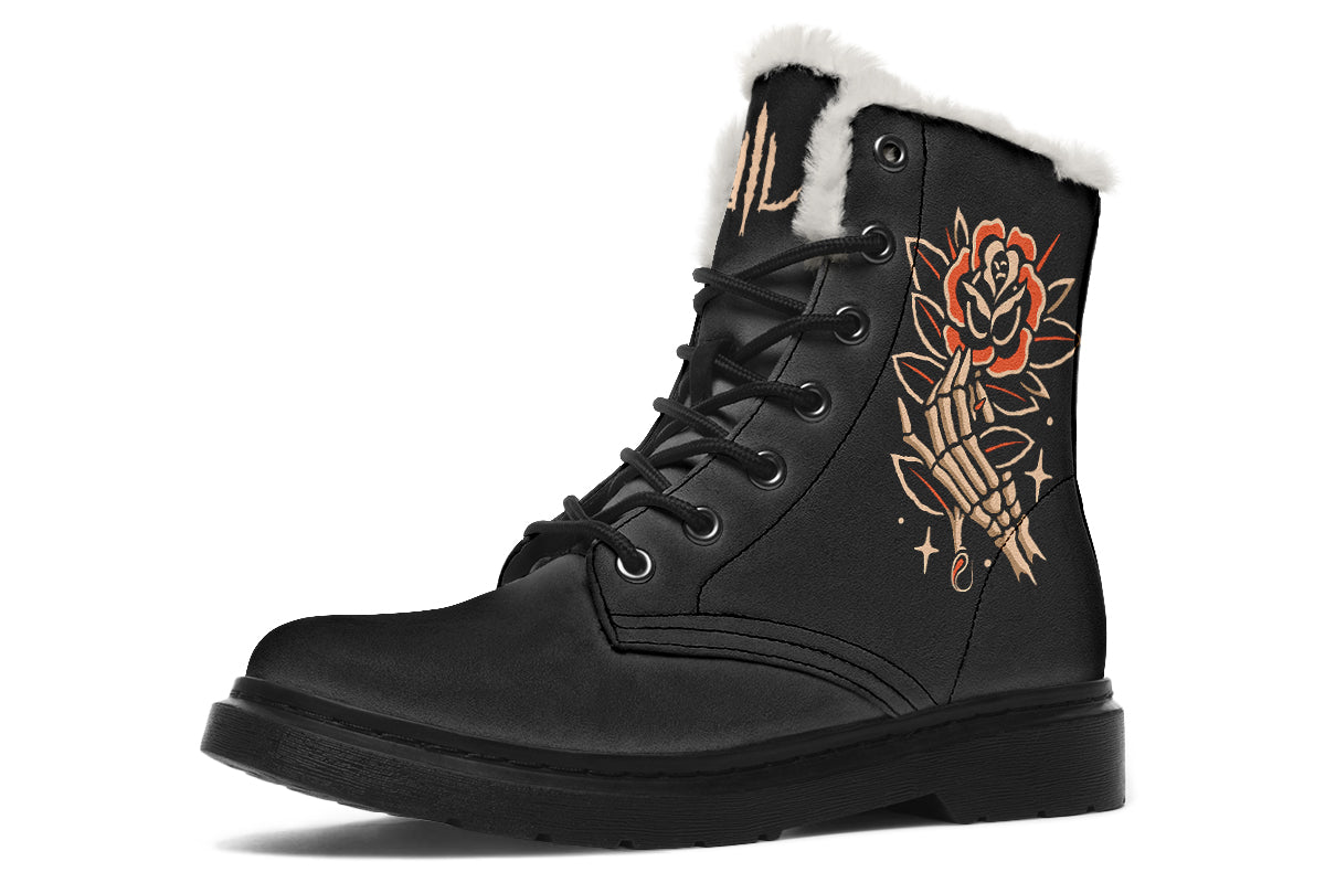 Skeleton Hand Comfy Boots