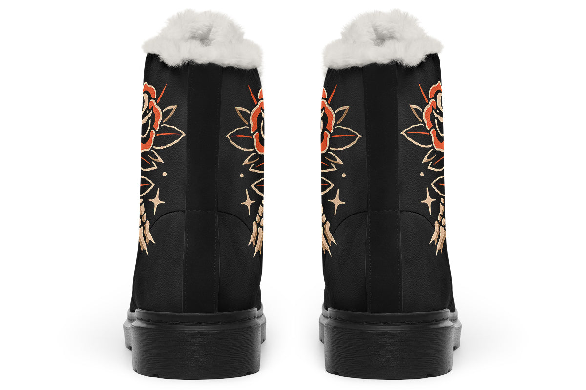 Skeleton Hand Comfy Boots