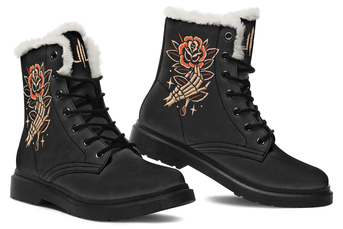 Skeleton Hand Comfy Boots