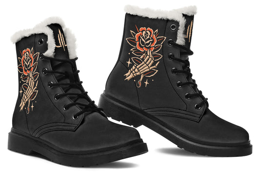 Skeleton Hand Comfy Boots