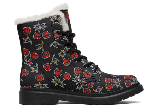 Skull Cherry Comfy Boots