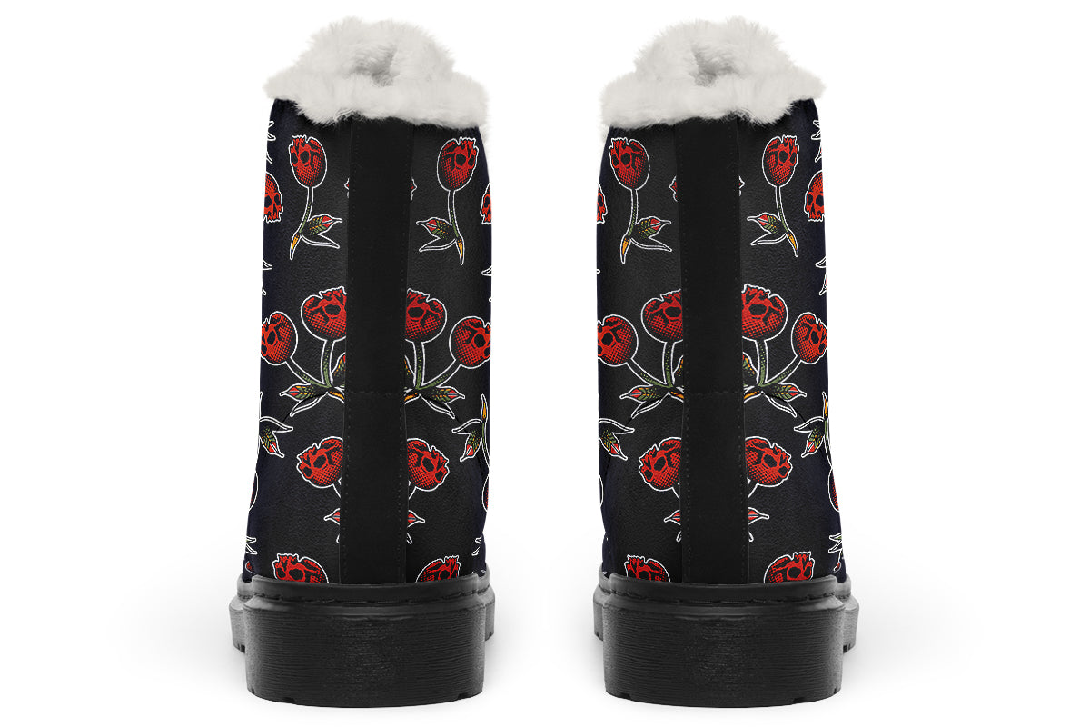 Skull Cherry Comfy Boots