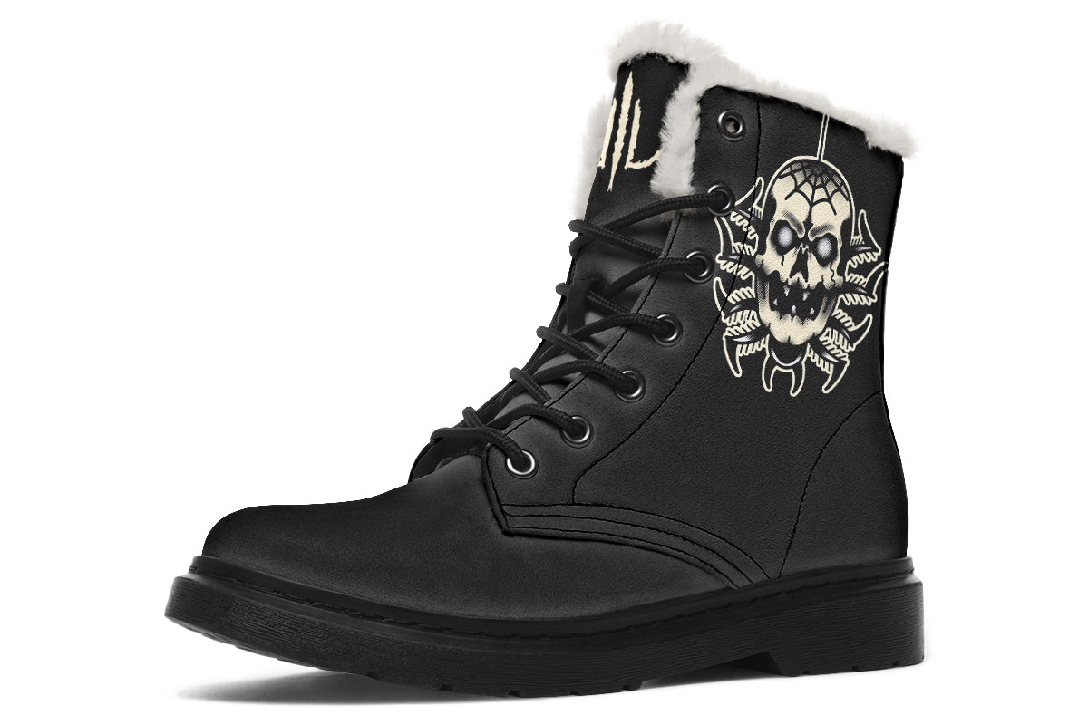 Skull Spider Comfy Boots