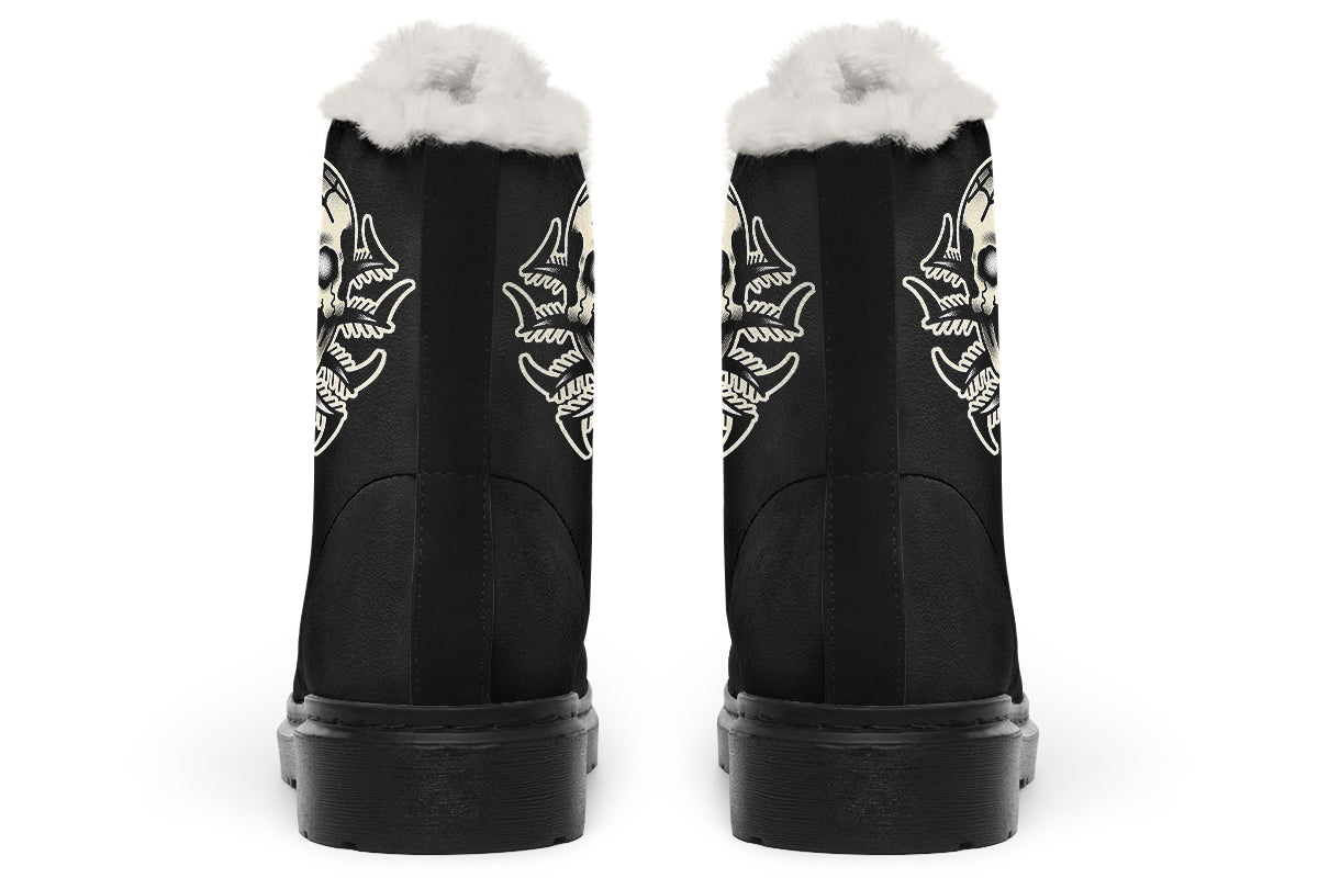 Skull Spider Comfy Boots