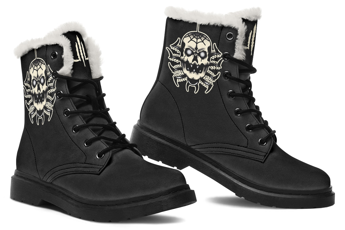 Skull Spider Comfy Boots