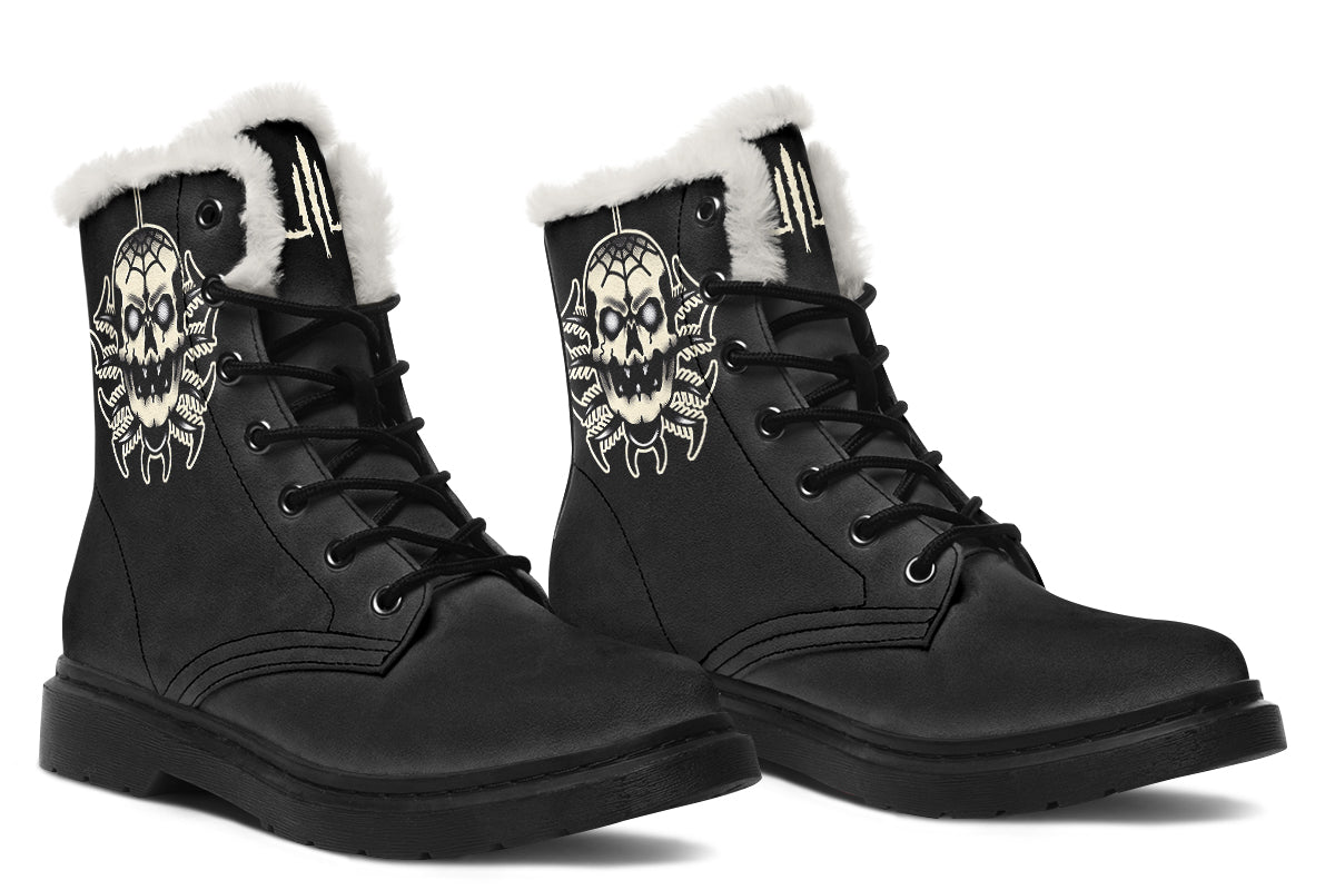 Skull Spider Comfy Boots
