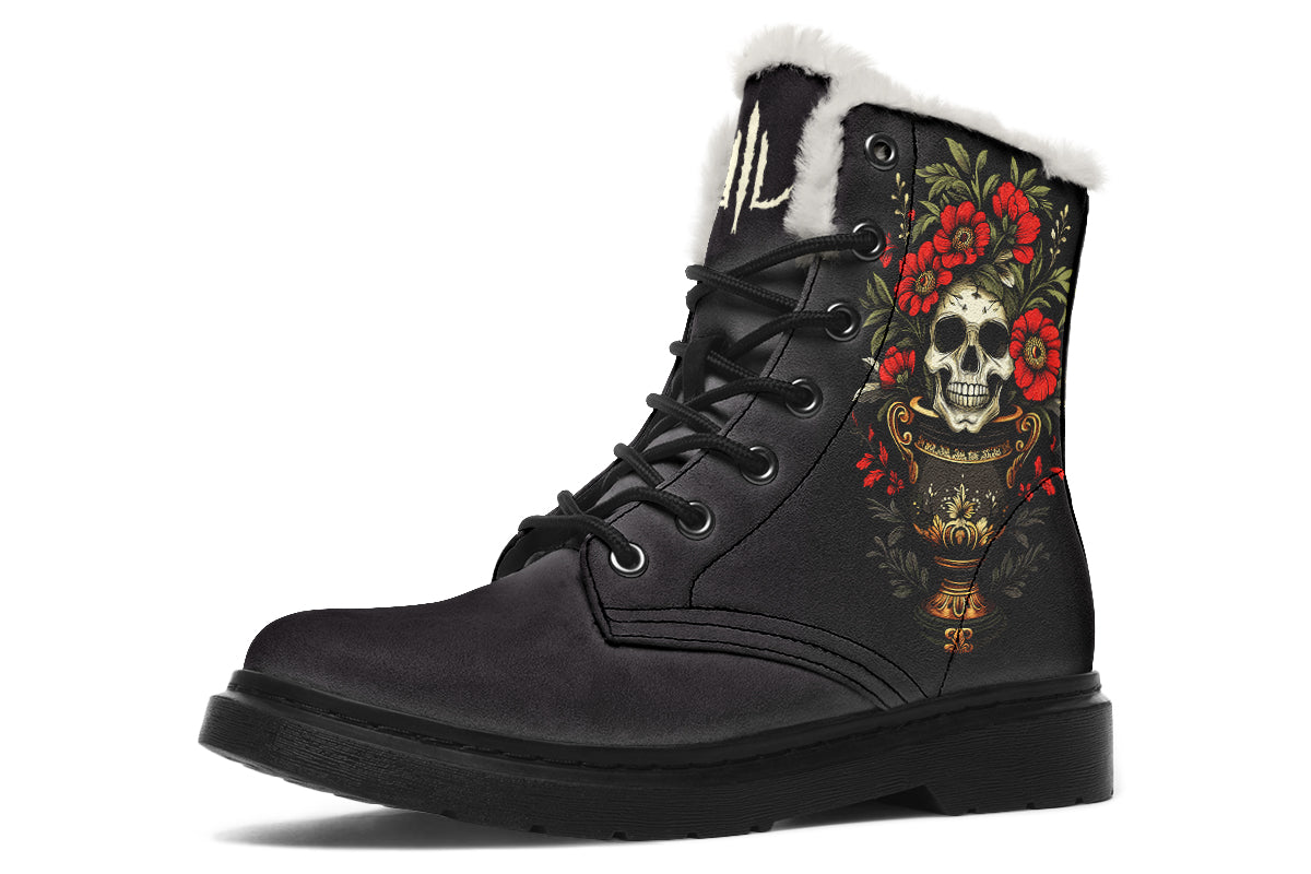 Skull Vase Comfy Boots