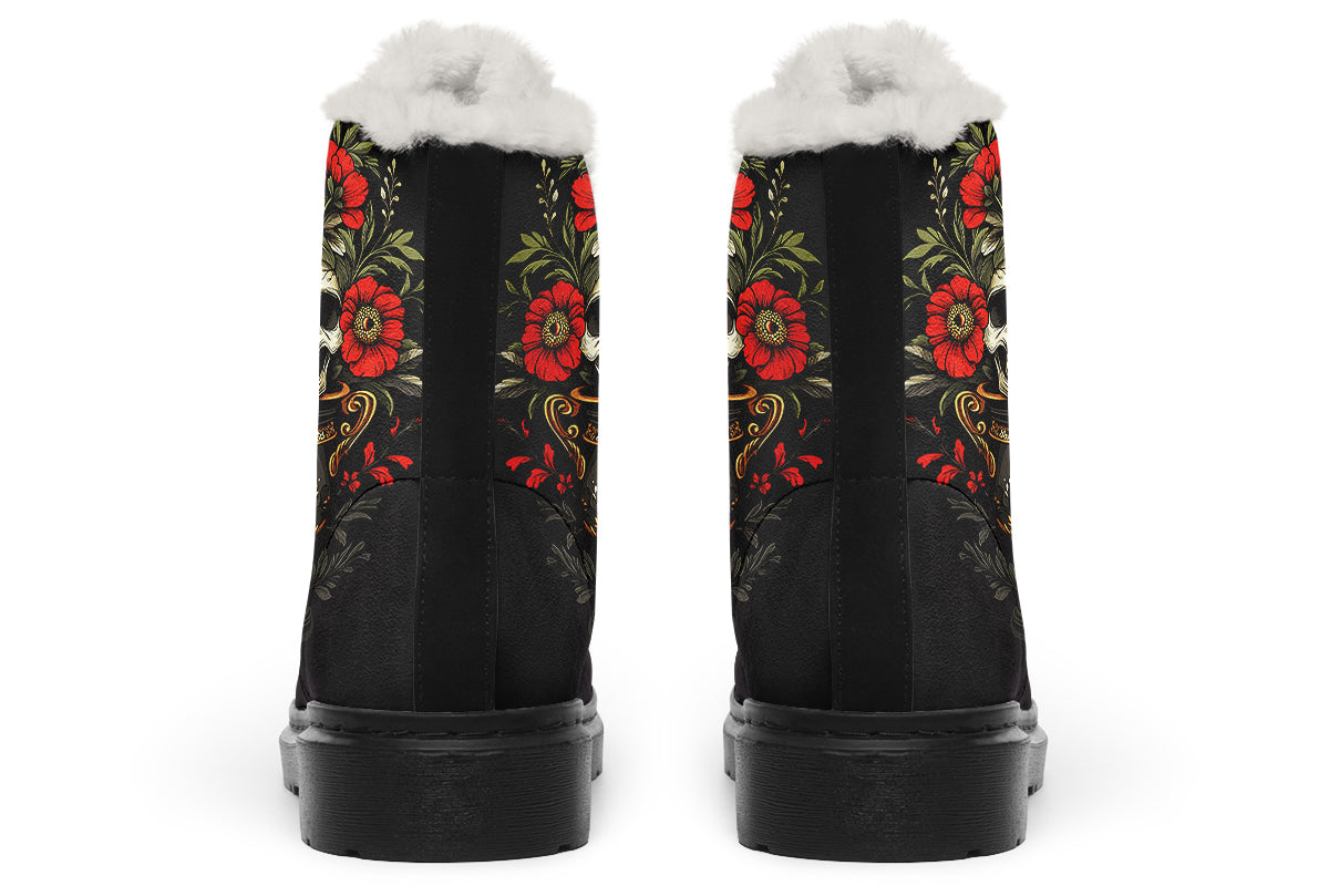 Skull Vase Comfy Boots