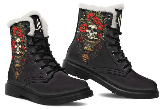Skull Vase Comfy Boots