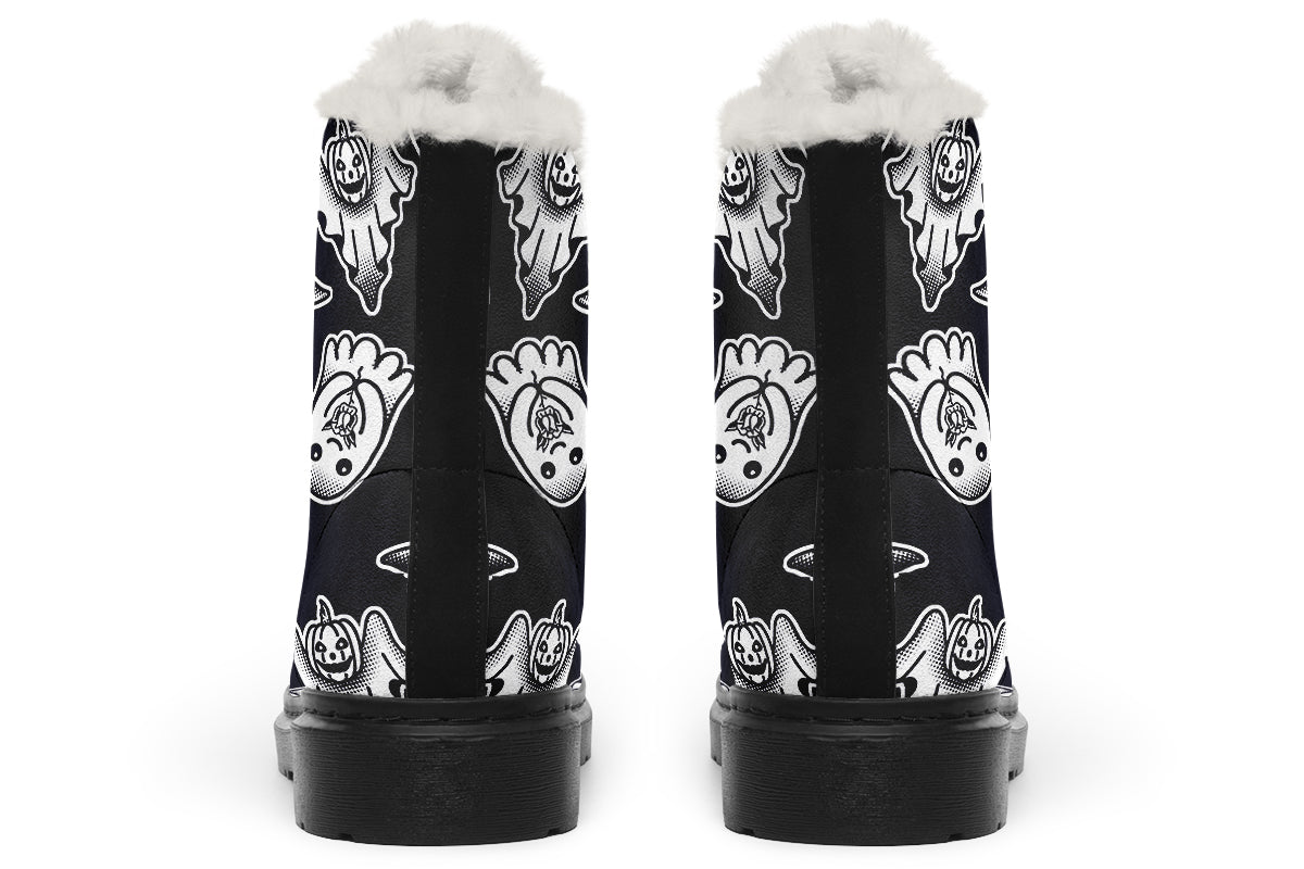 Spooky Ghost Comfy Boots