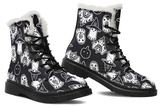 Spooky Ghost Comfy Boots