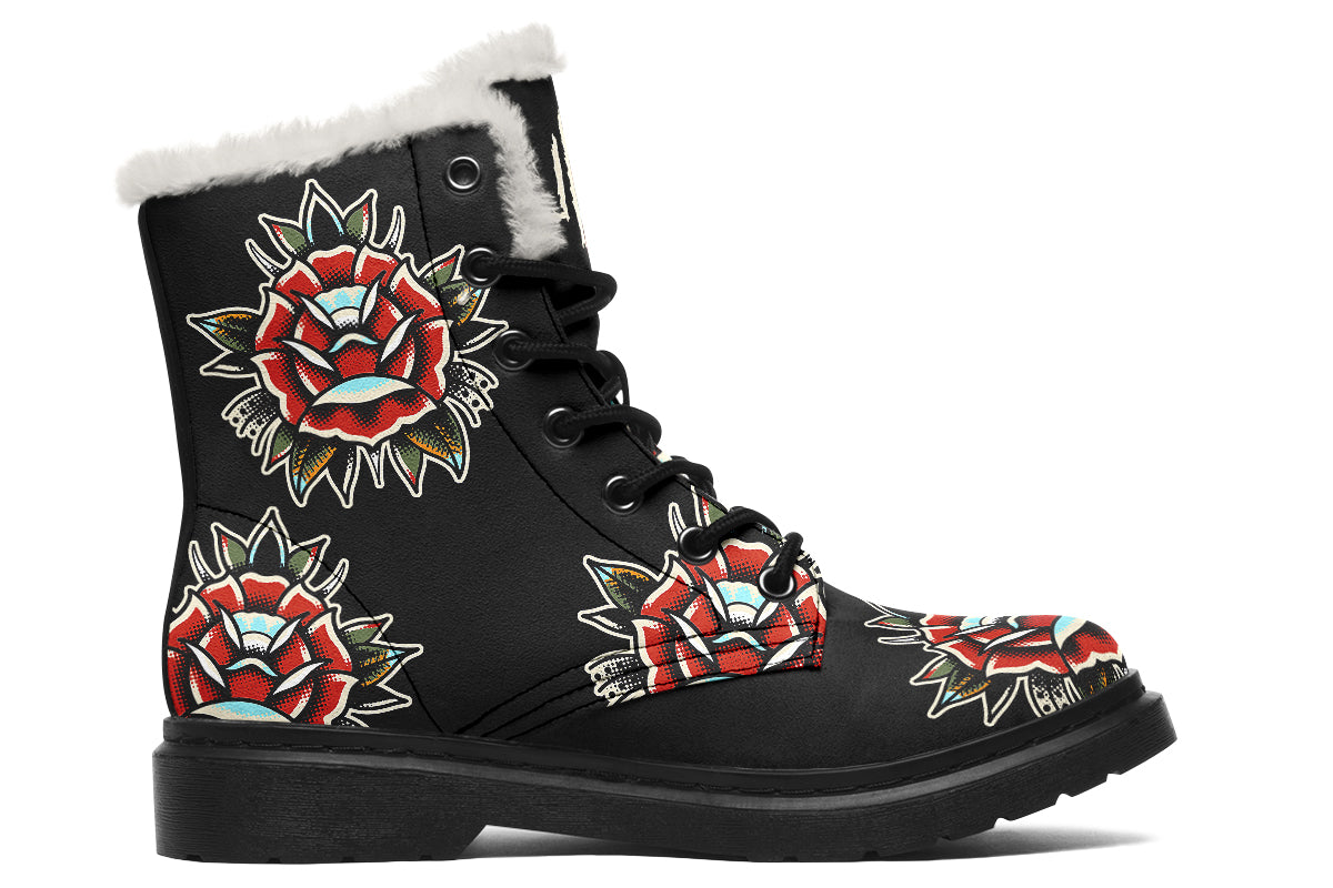 Traditional Rose Comfy Boots
