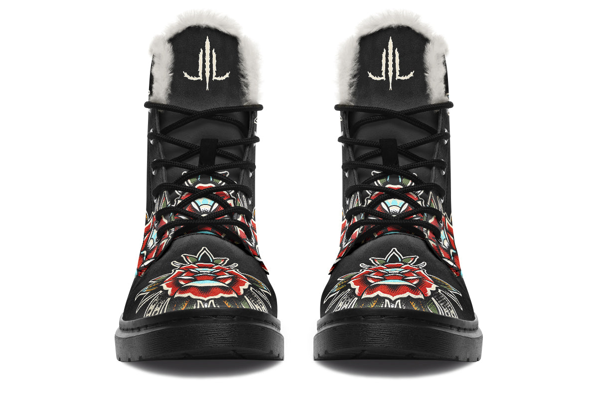 Traditional Rose Comfy Boots