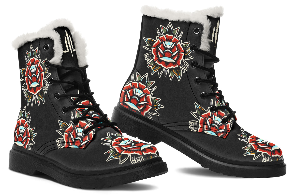 Traditional Rose Comfy Boots