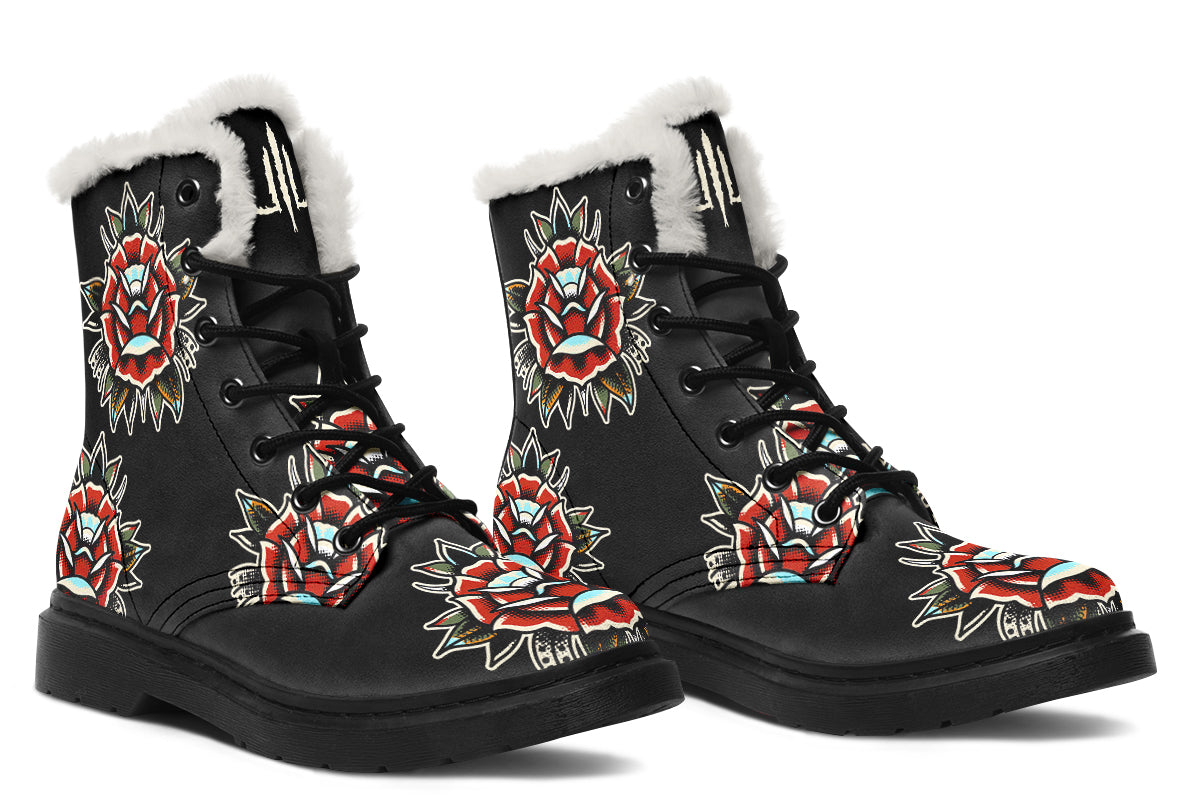 Traditional Rose Comfy Boots