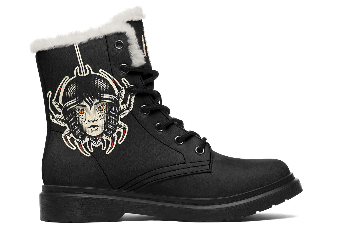 Traditional Spider Girl Head Comfy Boots
