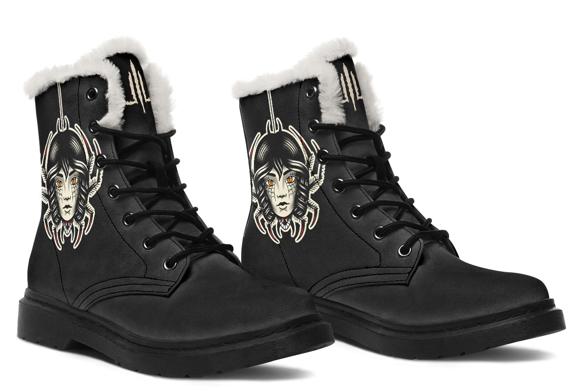 Traditional Spider Girl Head Comfy Boots