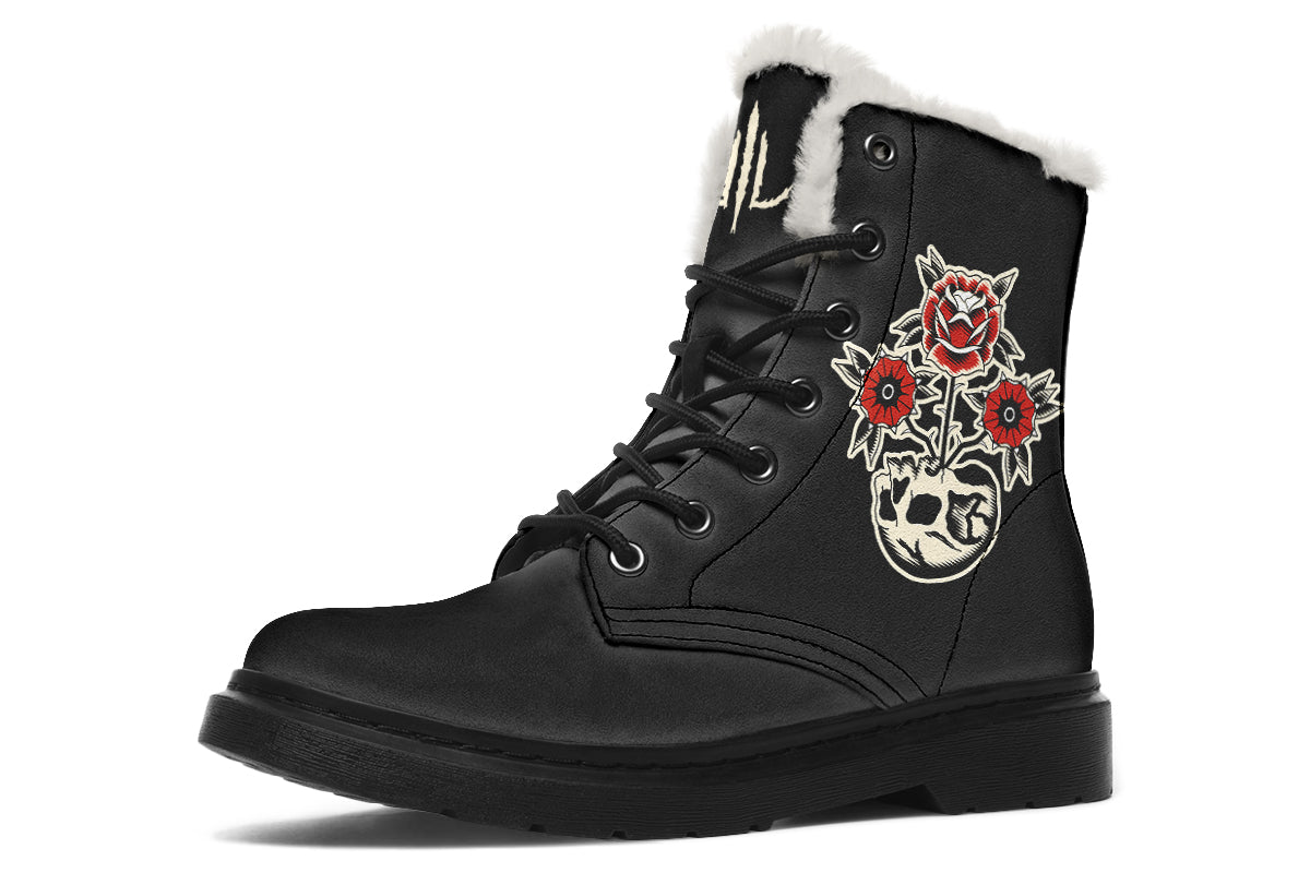 Skull flowers Comfy Boots