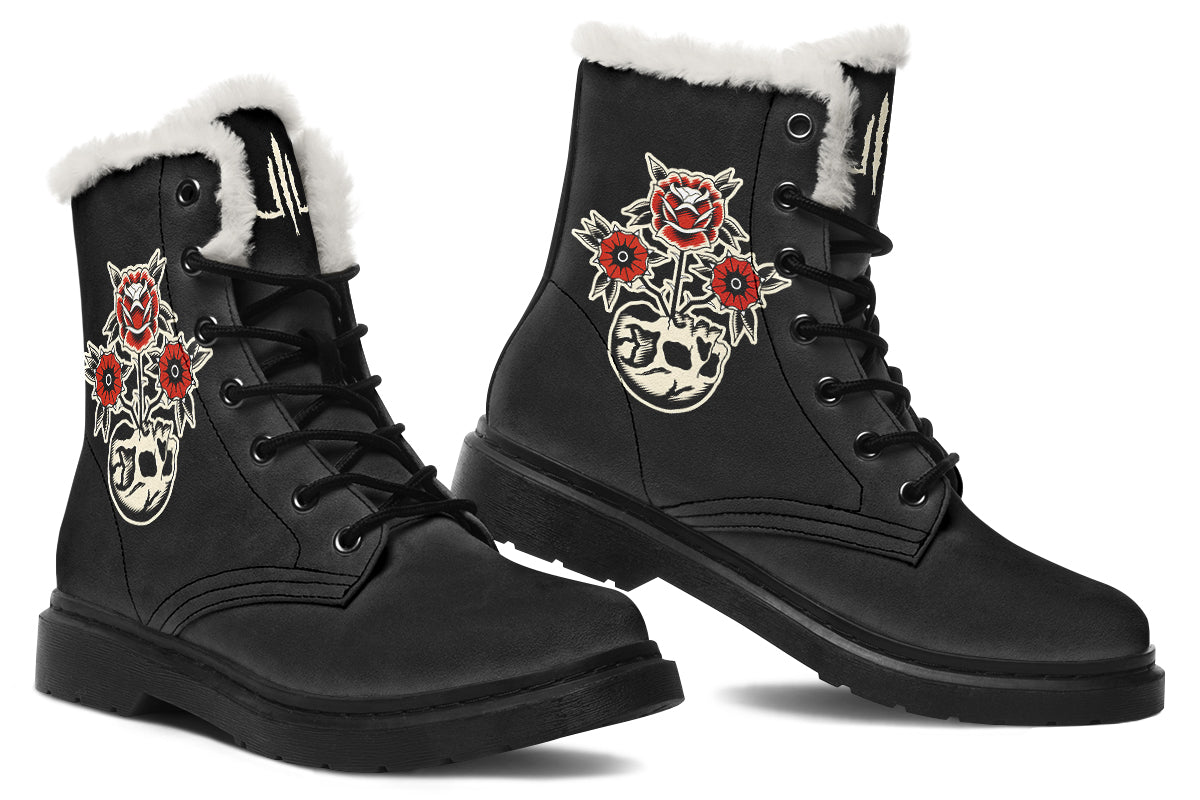 Skull flowers Comfy Boots