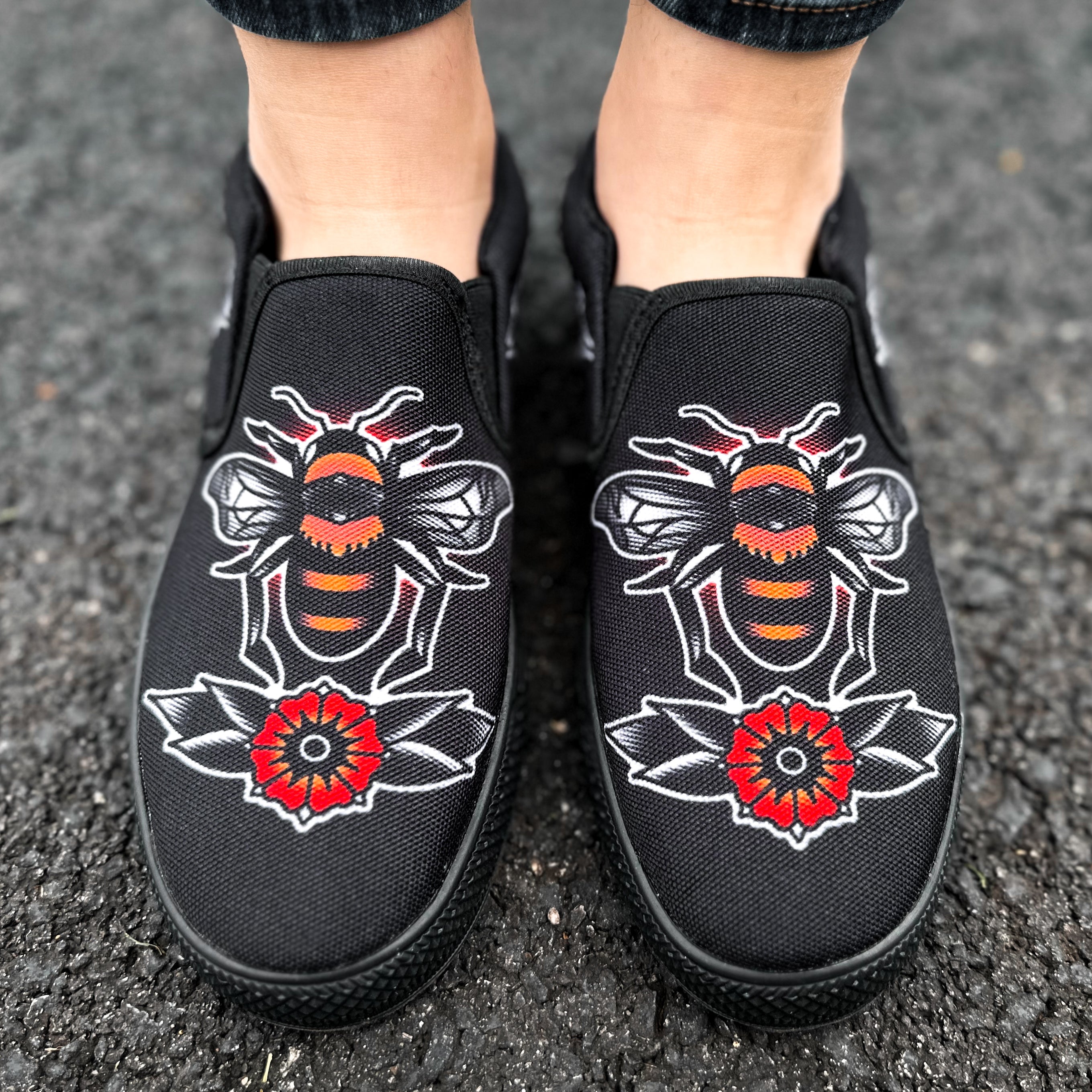 Traditional Bees Slip On Shoes – Last Light Apparel