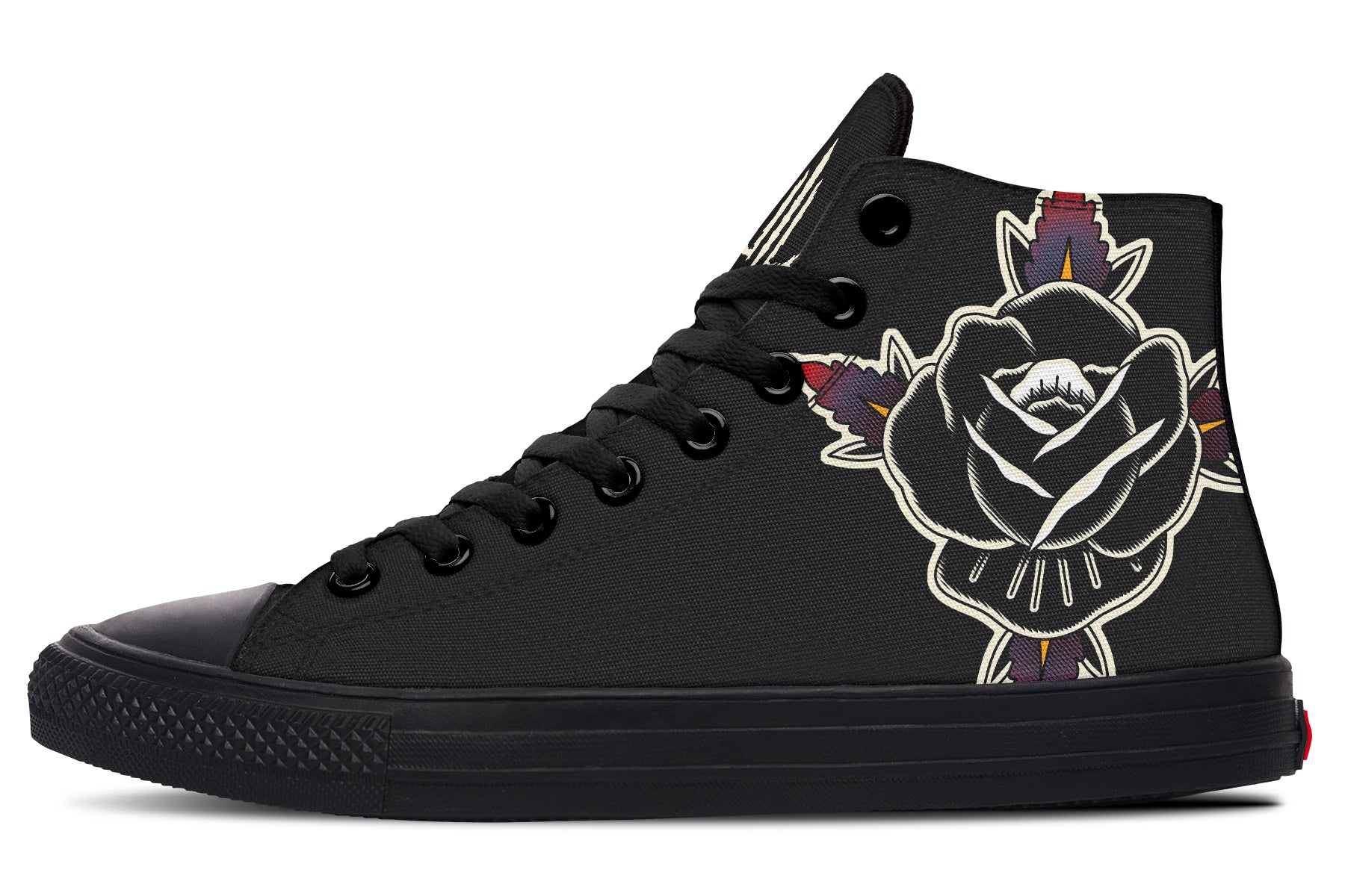 Black Rose High Tops - Last Light Apparel