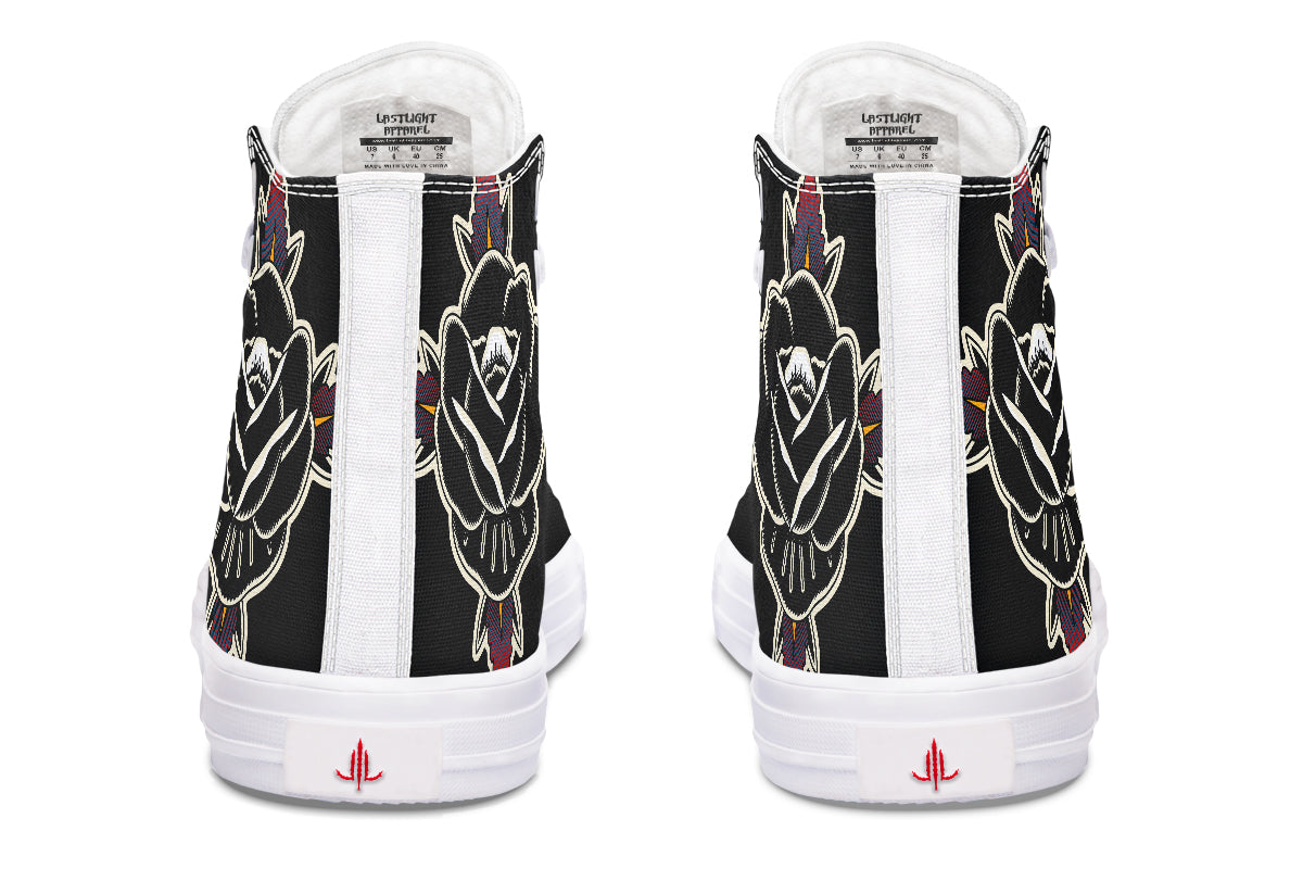 Black Rose High Tops - Last Light Apparel