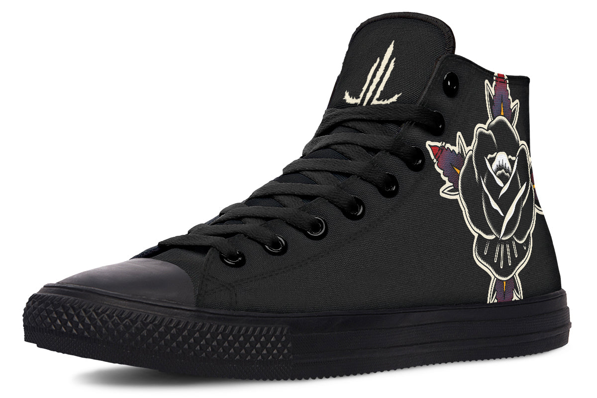 Black Rose High Tops - Last Light Apparel