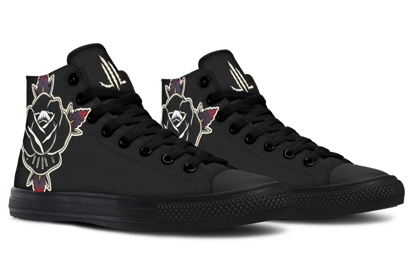 Black Rose High Tops - Last Light Apparel