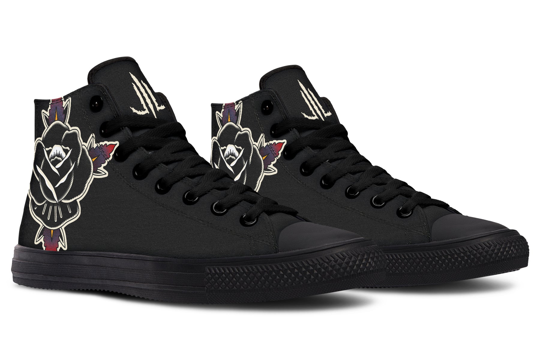 Black Rose High Tops - Last Light Apparel