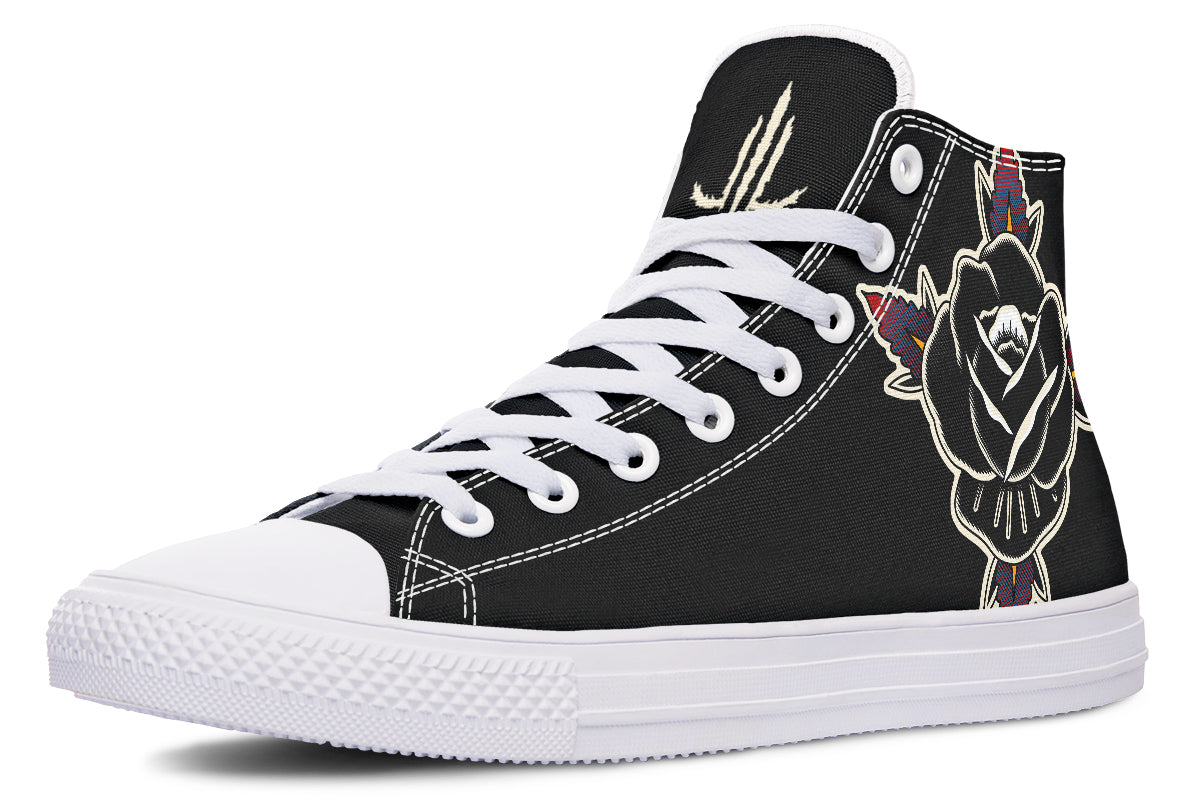 Black Rose High Tops - Last Light Apparel