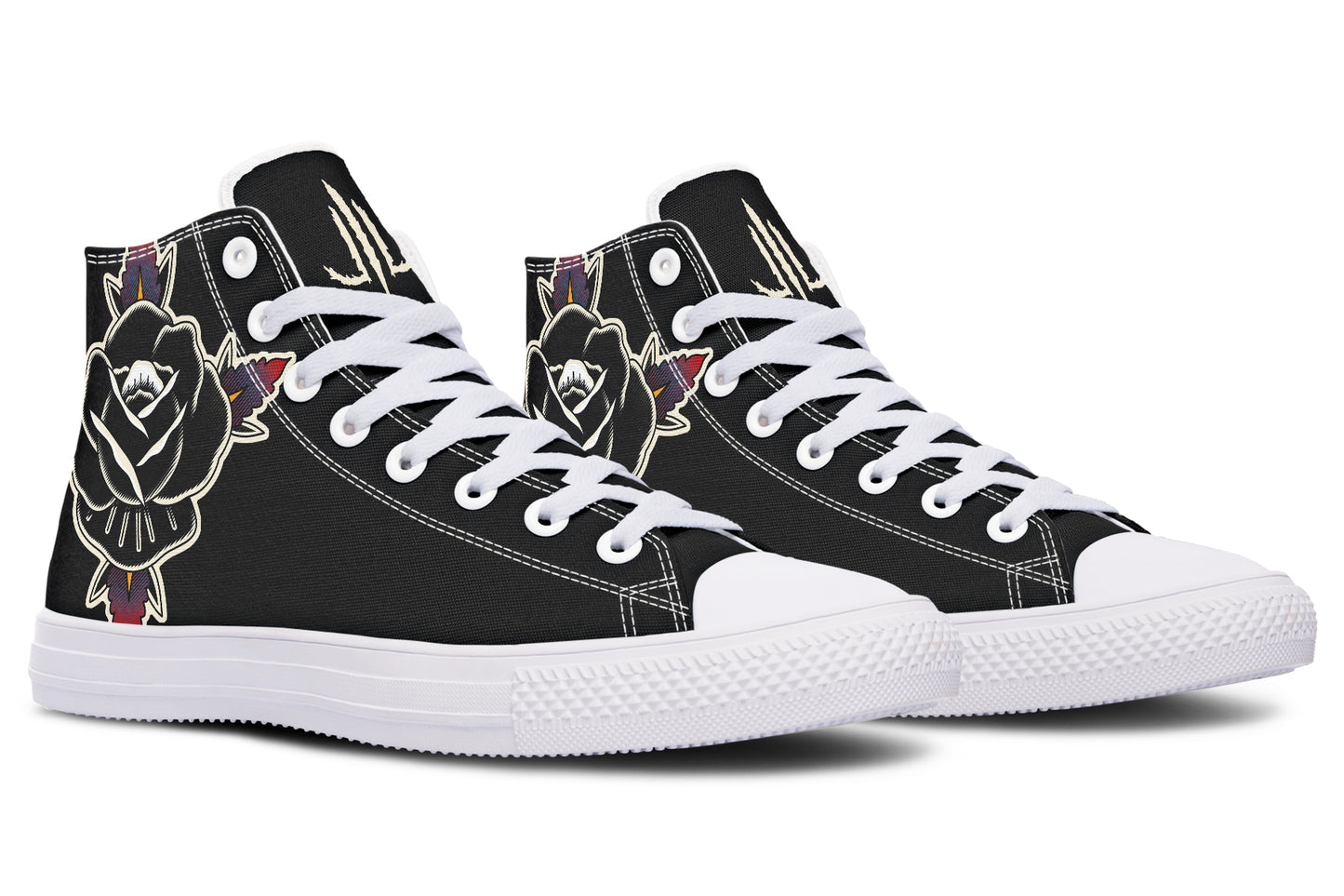 Black Rose High Tops - Last Light Apparel