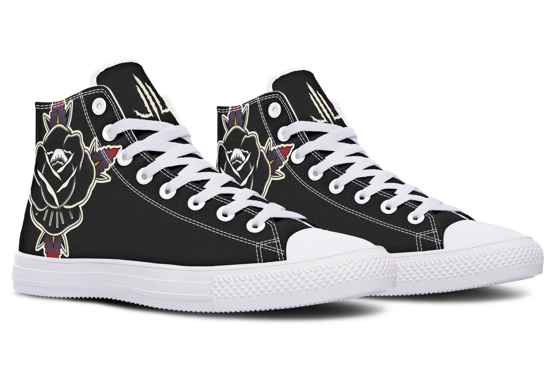 Black Rose High Tops - Last Light Apparel