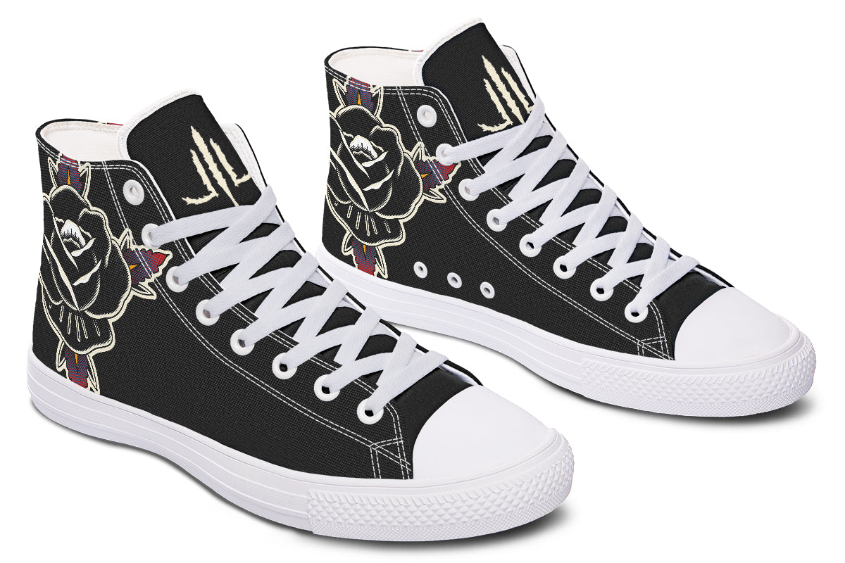 Black Rose High Tops - Last Light Apparel