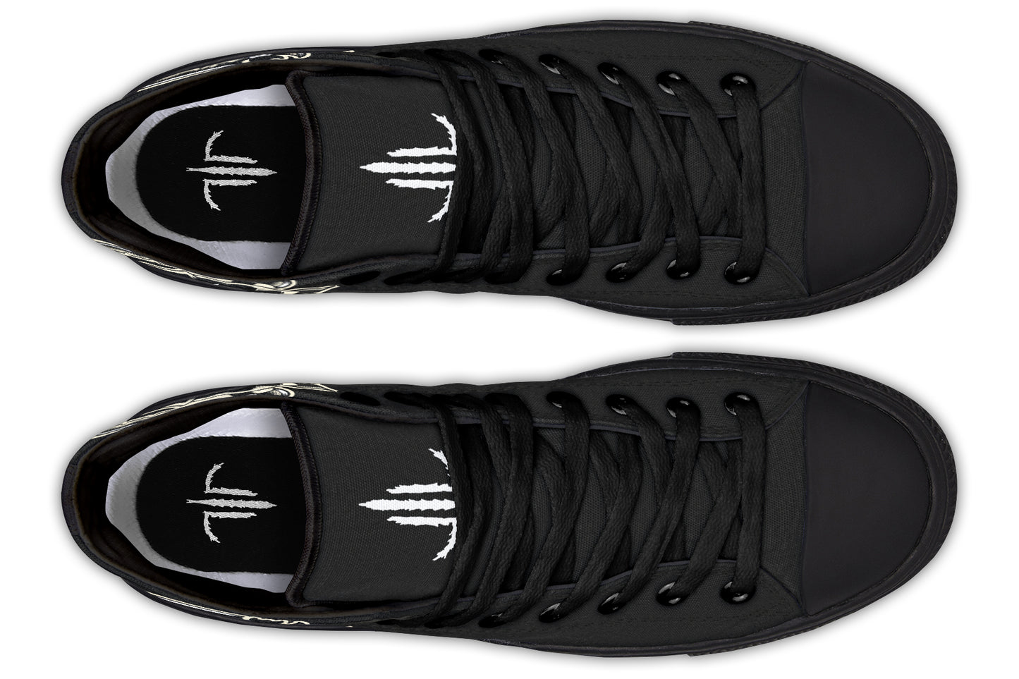 Black Rose Scythe Skull High Tops