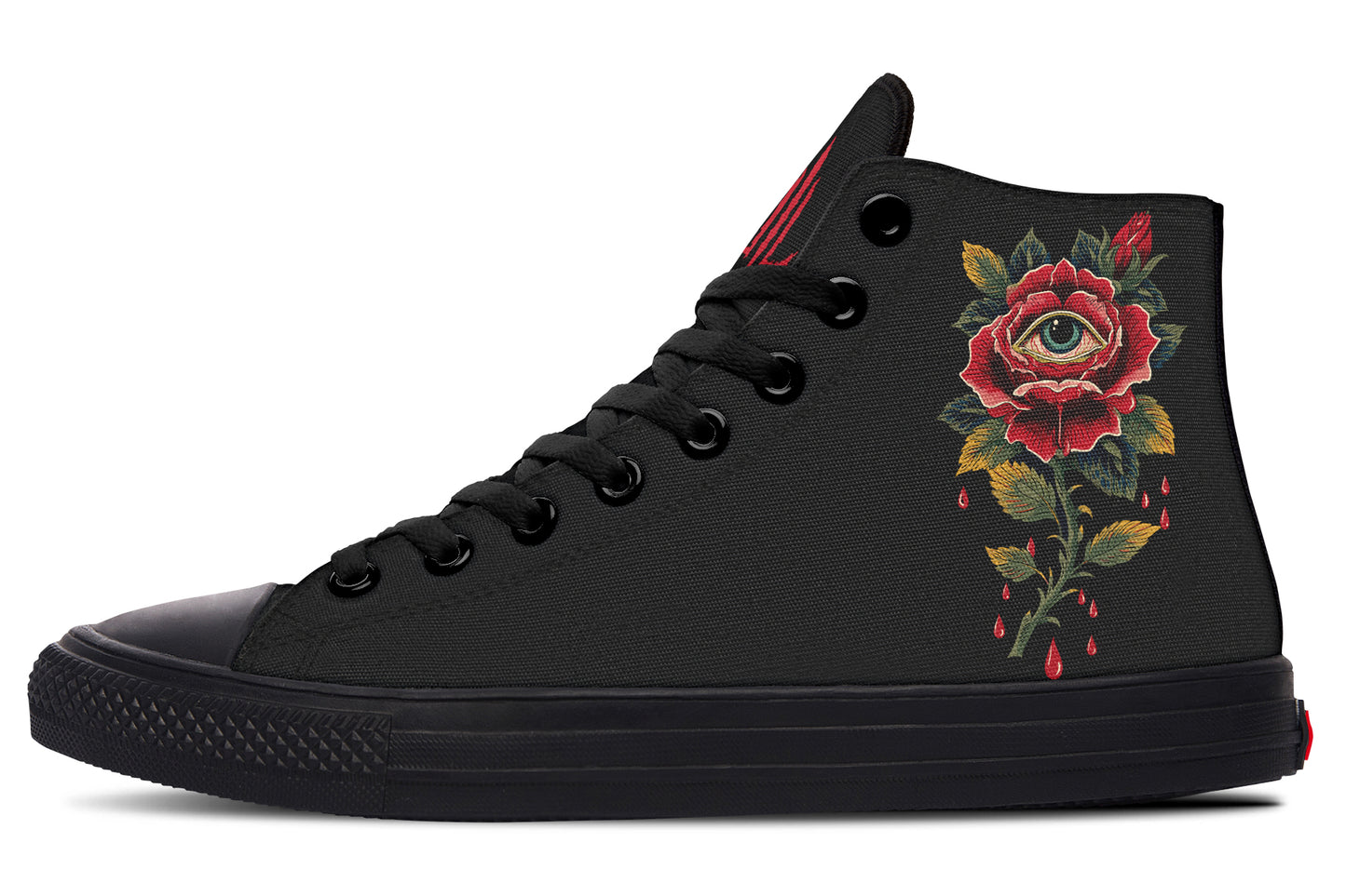 Bleeding Eye Rose High Tops
