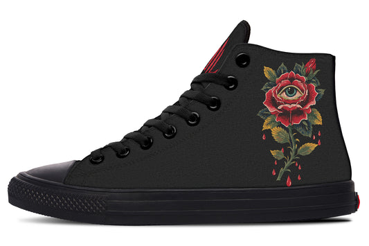 Bleeding Eye Rose High Tops