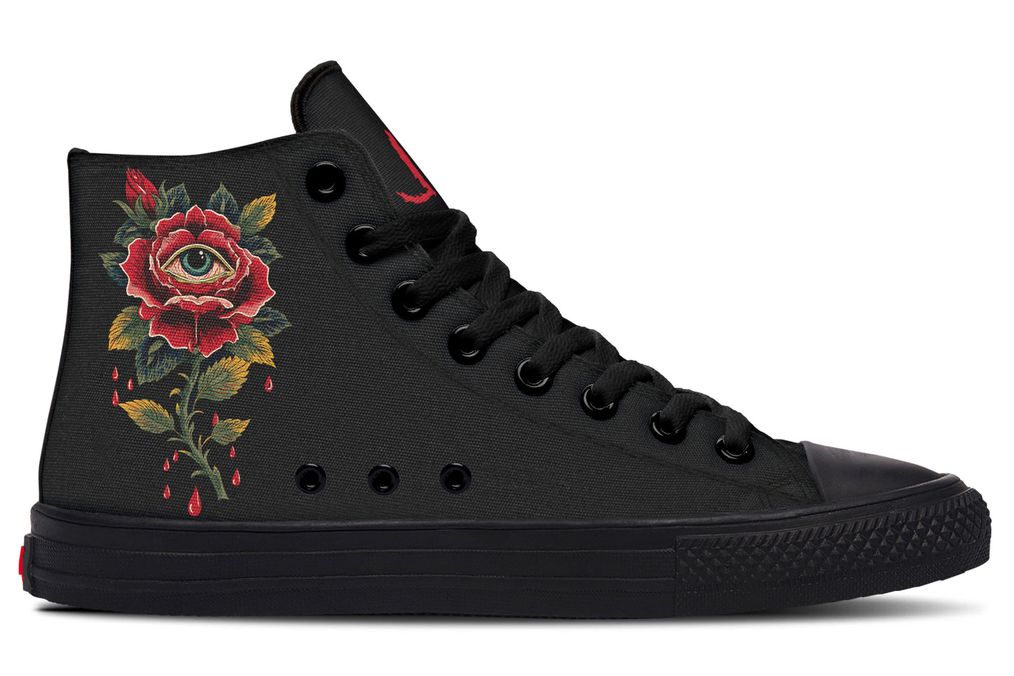 Bleeding Eye Rose High Tops