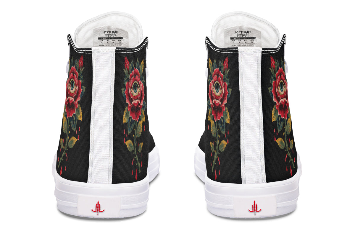 Bleeding Eye Rose High Tops