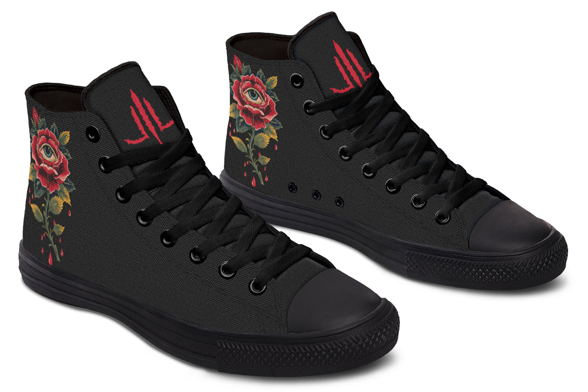Bleeding Eye Rose High Tops