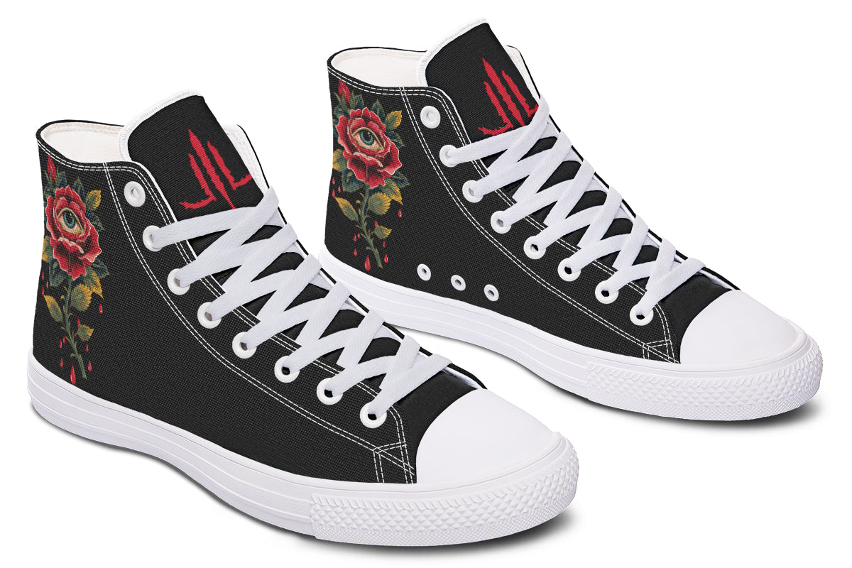 Bleeding Eye Rose High Tops