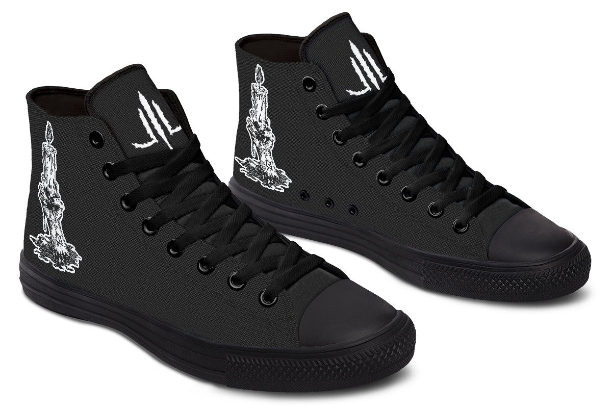 Candle Of Devotion High Tops - Last Light Apparel